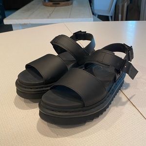 black doc marten sandals! size 8
